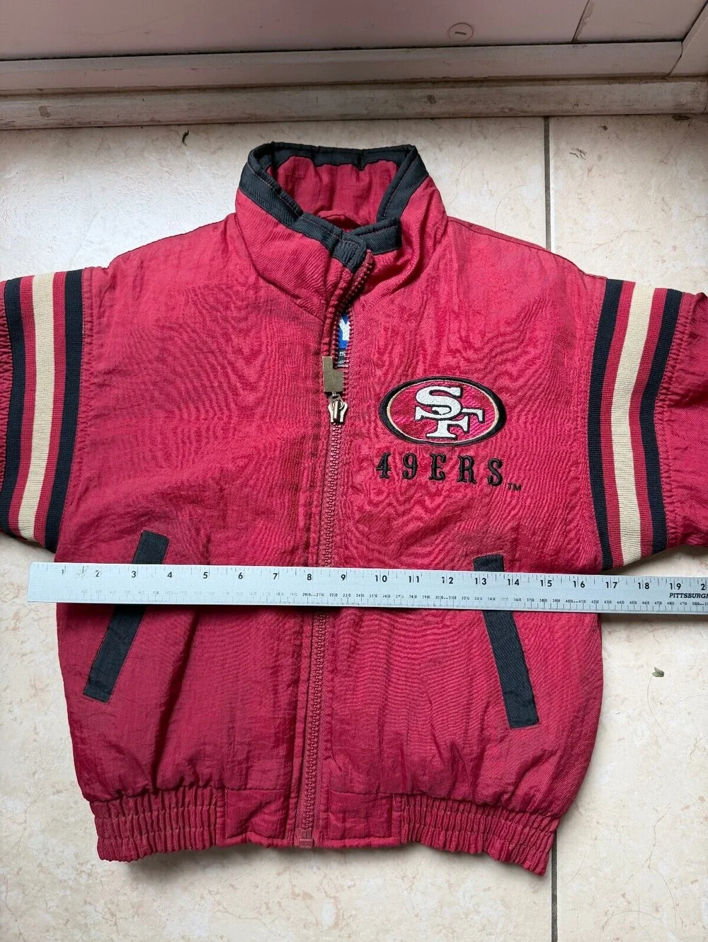 Kids Pro Player 90s Bomber Puffer Zip Up Jacket Size Kids' Medium 5
